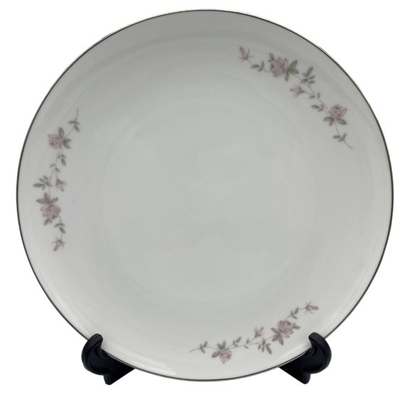 Noritake Other - Noritake China Bellemead Dinner Plate 10.5" 6314 Japan White Platinum Trim 1960s